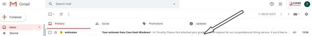example of the email preview of the estimate tool automated email