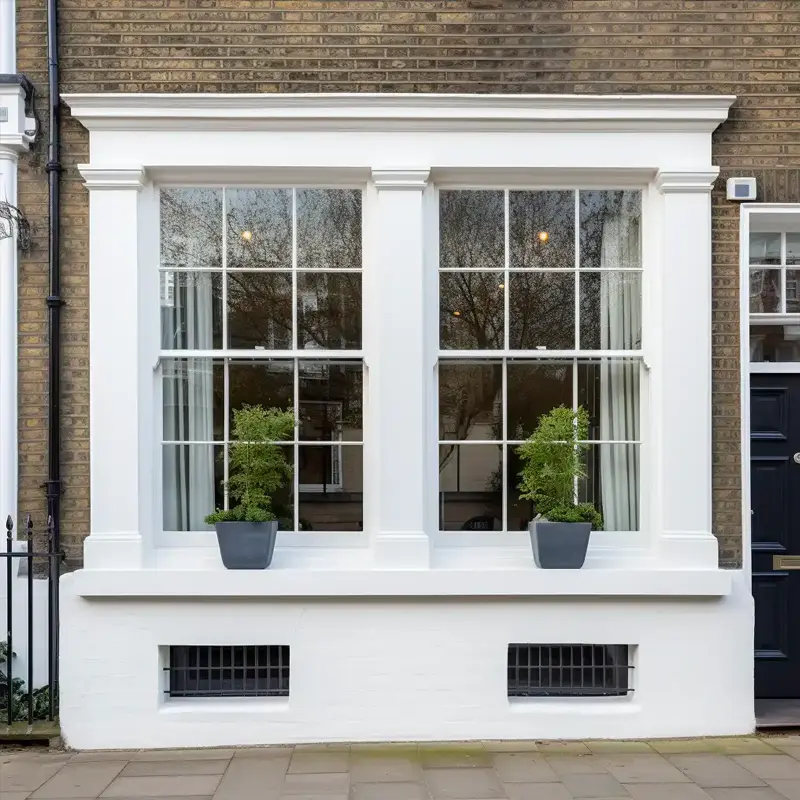 georgian sash windows on street
