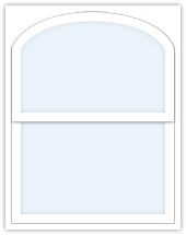 1 over 1 radius head sash window