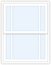 3 over 3 wide sash window