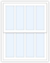 4 over 4 vertical sash window