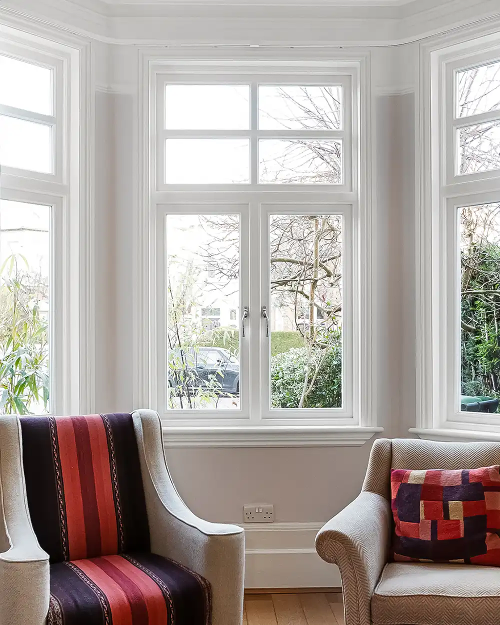 a finished timber casement window in a London home